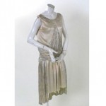 vintage 1920s rhinestone silk flapper dress