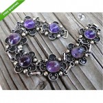 vintage 1930s 1940s mexican sterling amethyst bracelet