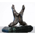 vintage 1930s french seal bookends