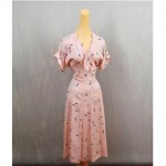 vintage 1940s crepe dress