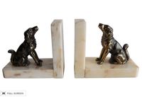 vintage 1940s marble bookends