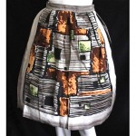 vintage 1950s arca abstract print skirt