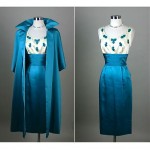 vintage 1950s claudia young beaded dress and coat set