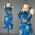 vintage 1950s deadstock hawaaian sarong sundress