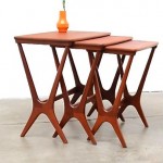 vintage 1950s erling torvits teak nesting tables