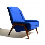 vintage 1950s folke ohlsson for dux reupholstered lounge chair