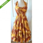 vintage 1950s kamehameha hawaiian halter sundress