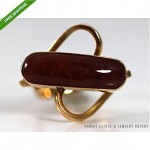 vintage 1960s red jadeite ring