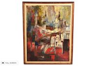 vintage 1965 abstract oil painting