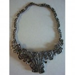 vintage 1970s guy vidal pewter necklace