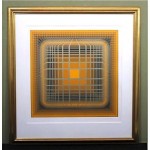 vintage 1970s victor vasarely lithograph print