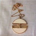 vintage 1978 givenchy enamel pendant necklace