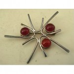 vintage 1980s ola gorie carnelian brooch