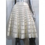 vintage 1990s carmen marc valvo silk stripe skirt