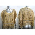 vintage 1990s crochet poncho