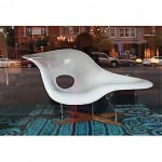 vintage 1998 eames la chaise lounge produced by vitra