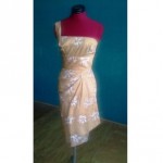 vintage alfred shaheen one shoulder dress