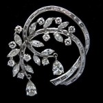 vintage art deco diamond brooch