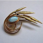 vintage art nouveau opal brooch