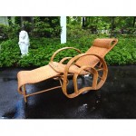 vintage bentwood rattan wicker bamboo chaise lounge recliner