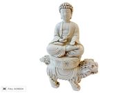 vintage blanc de chine buddha and foo dog