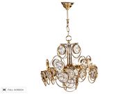 vintage brass sciolari chandelier