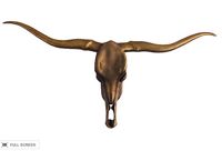 vintage brass steer skull