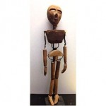 vintage carved articulated wooden mannequin