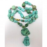 vintage chinese turquoise necklace