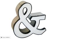 vintage chrome marquee ampersand