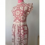 vintage cut-out lace crochet maxi dress