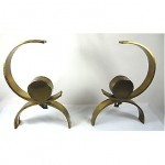 vintage donald deskey andirons