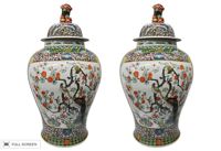 vintage foo dog ginger jars