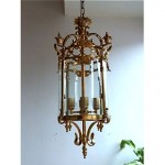 vintage french brass lantern chandelier