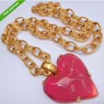 vintage givenchy lucite heart necklace