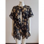 vintage gucci lame silk blouse