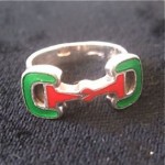 vintage gucci sterling enamel ring