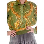 vintage hermes silk blouse top