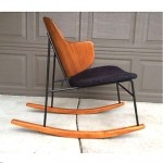 vintage kofod larsen danish rocking chair