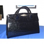 vintage large crocodile handbag