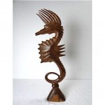 vintage large solomon isles carved seahorse