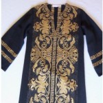 vintage metallic embroidered caftan