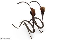 vintage mid-century metal lily candleholders