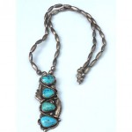 vintage navajo sterling turquoise necklace