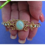 vintage opal and diamond bracelet