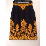 vintage oscar de la renta embroidered skirt