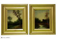 vintage pair 1860s english landscapes