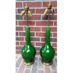 vintage pair of antique chinese lamps