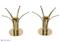 vintage pair swedish candleholders