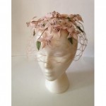 vintage pink floral hat